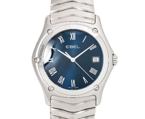 EBEL Classic Wave Ref  9187F41 Herrenuhr. Box und Papiere. Edelstahl. Quarzwerk in funktionsfähigem Zustand. Neue Batterie. B