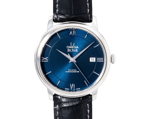 OMEGA  De Ville Prestige Ref 424.13.40.20.03.001 Herrenuhr mit Papieren. Edelstahl. Automatik-Werk Kal. 2500 Co-Axial mit seh