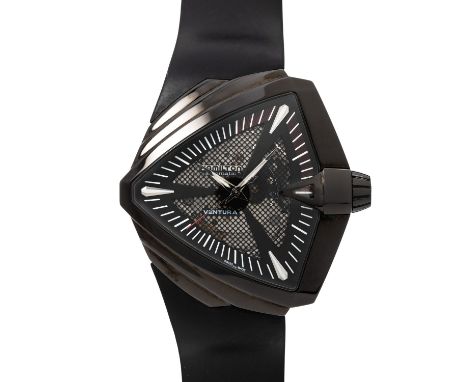 HAMILTON Ventura XXL "Elvis Presley 75th Anniversary" Limited Edition. Ref H246150 Herrenuhr. Box und Papiere. Edelstahl / PV