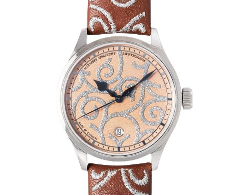ALEXANDER SHOROKOFF "Arabian Pearls" ausgefallene Damenuhr, Ref. AS.LA-DUB-2-DD. Aus 2020. Edelstahl. Automatic-Werk Kal. ETA