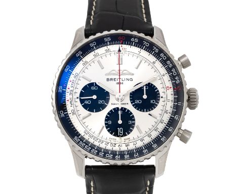 BREITLING Navitimer Ref AB0138 Herren Chronograph. Edelstahl. Glasboden. Automatik-Werk Kal. B01 mit sehr guten Gangwerten (+