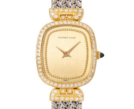 AUDEMARS PIGUET Vintage Damenuhr. 18K Gelbgold / 18K Weißgold. Handaufzugswerk Kal. 2052 mit sehr guten Gangwerten (+7s/d. 27