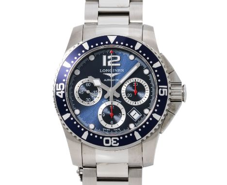 LONGINES Hydro Conquest Ref L3.744.4 Herren Chronograph. Box und Papiere. Edelstahl. Automatik-Werk Kal. L688 mit sehr guten 