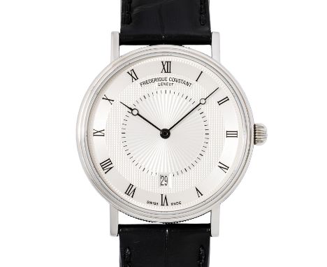 FREDERIQUE CONSTANT "Slimline Classics" Ref FC306MC4S36 Herrenuhr. Box und Papiere. Edelstahl. Glasboden. Automatik-Werk Kal.