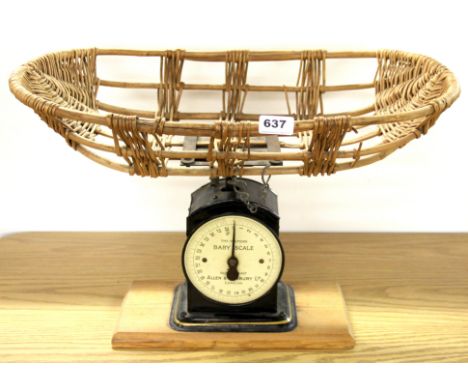A vintage Wigmore baby scale.