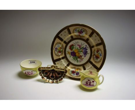 Ceramics - a Paragon china plate, a reproduction of the service made for HM Queen Mary, hand painted, signed FD Holland; a Ro