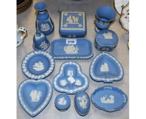 Wedgwood Jasperware - urn, trinket dishes, etc