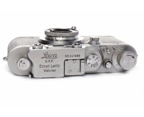 1937 LEICA 3Achrome finish, serial number 241083; fitted with Leitz Elmar f=50cm 1:3,5 collapsible lens, in fitted leather ca