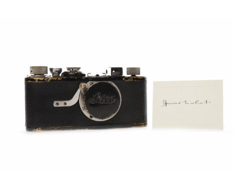 AMELIA EARHART INTEREST: LEICA 1 black paint finish, serial number 43793, dating to 1929-30; fitted with Leitz Elmar 1:3,5 f=