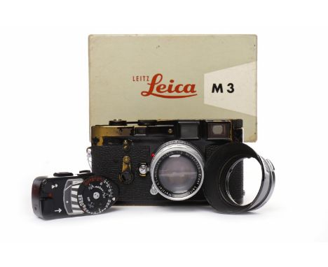 1962 BLACK PAINT LEICA M3serial number 1059901; fitted with Ernst Leitz GmbH Wetzlar Summicron f=5cm 1.2, numbered 1447509, w