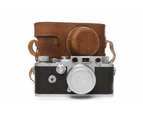 WWII LEICA IIIcchrome finish, with serial number 380904, 1941-42, marked 105-C on body; fitted with an Ernst Leitz Wetzlar Su