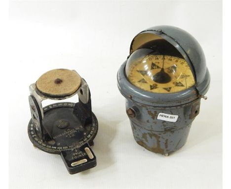 A M Astro compass MKII, 6A/1174 3-H and a celestial compass (2)   