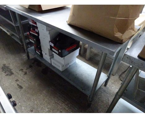 Stainless steel preparation table with under shelf.