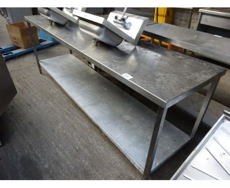 Stainless steel preparation table with under shelf.