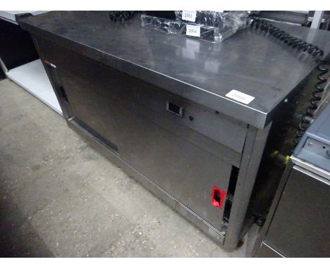 Lincat twin shelf mobile hot cupboard, 240v.