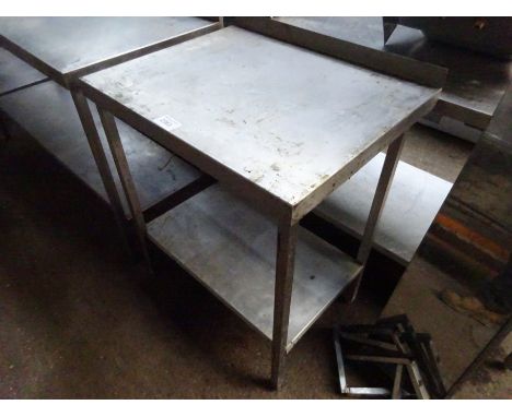 Stainless steel preparation table with under shelf, 75cms.