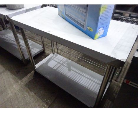 New stainless steel prep table with under shelf, 120cms