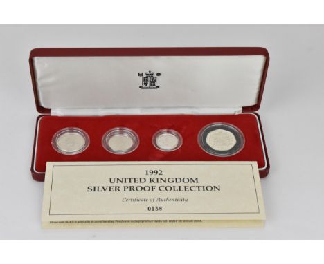 United Kingdom - Elizabeth II (1952-2022), 1992 Silver Proof Four-Coin Set, comprising of One Pound, Dual Date UK Presidency 
