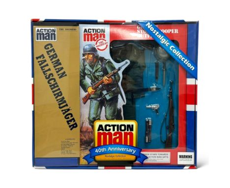 Action Man 40th Anniversary Nostalgic Collection 'German Fallschrirmjager', with German Storm Trooper outfit, boxed