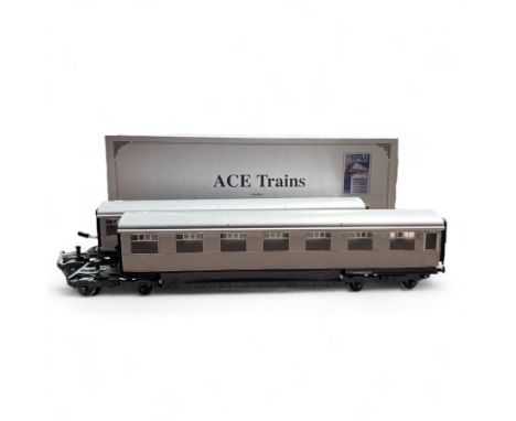 ACE Trains 0 gauge LNER Articulated 'Silver Jubilee' two coach set, boxed 