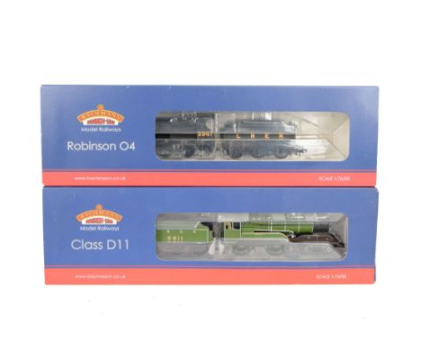 Two Bachmann Branch Line '00' gauge locomotives, comprising 31145Z Class D11/1 4-4-0 Marne no. 5511 in LNER lined green liver