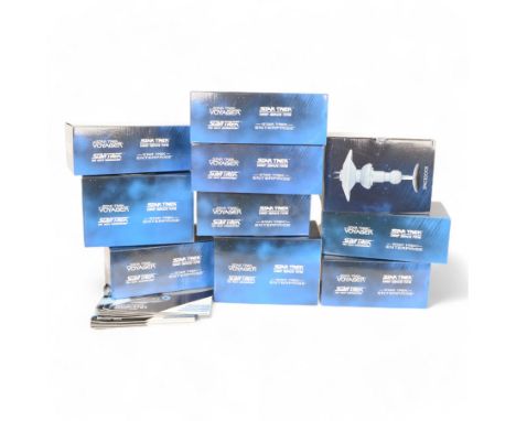 Ten Star Trek model spaceships by Eaglemoss, including Planet Killer, Scimitar, USS Enterprise XCV 330, etc, together with tw