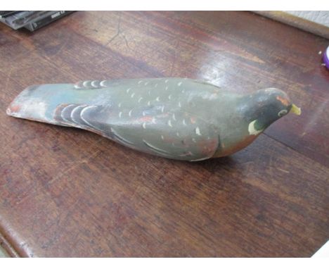 A vintage painted pigeon decoy A/F 