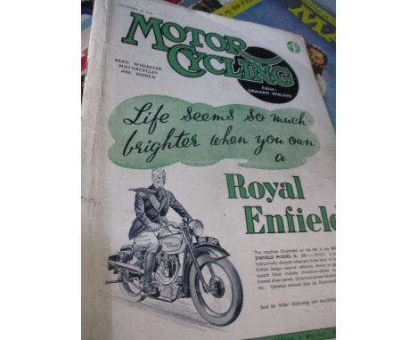 A quantity of 1940's Motor Cycling magazines and a quantity of 1930's aeronautical magazines to include Flight and The Aeropl