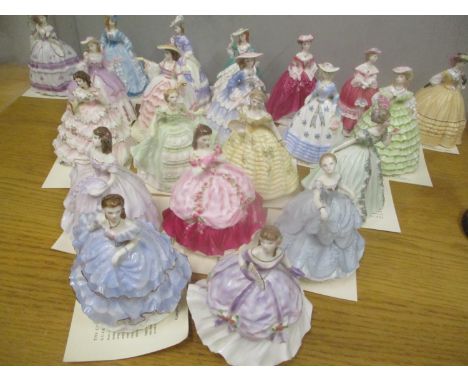 A selection of Royal Worcester lady figures with certificates 