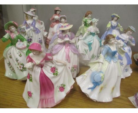A selection of Royal Worcester lady figures to include Sweet Daffodil and others 