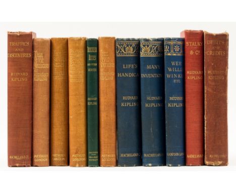NO RESERVE Kipling (Rudyard) Stalky &amp; co., 1899; Debits and Credits, cloth rather worn and stained, joints frayed and spl