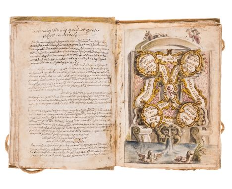 Spain.- Illustrated philosophical manuscript.- Bonifant (Franciscus) Ph[ilosphi]ae Cursus..., manuscript in Latin and Spanish