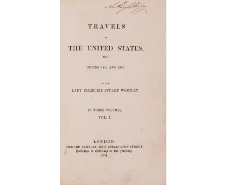 British Women travellers in North America .- Wortley (Lady Emmeline Stuart) Travels in the United States, etc. during 1849 an