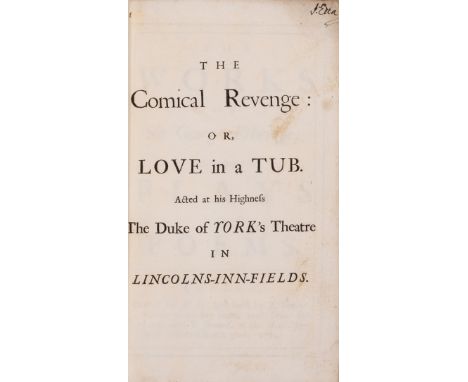 NO RESERVE Etherege (Sir George) Works... Containing his Plays and Poems, half-title, bookplate, some light spotting, contemp