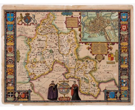 Oxford.- Speed (John) Oxfordshire described with ye Citie and the Armes of the Colledges of yt famous University, county map,