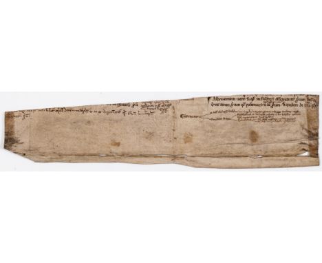 Medieval.- Fragment of a work on religious commentary, with glosses, manuscript in Latin, on vellum, in black and brown ink i