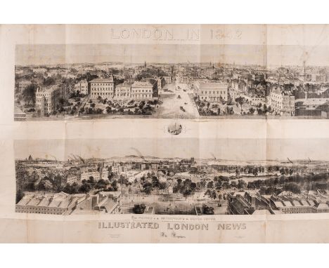 London.- Illustrated London News  (The) Panorama of London and the River Thames, 1845, Given with The Illustrated London News