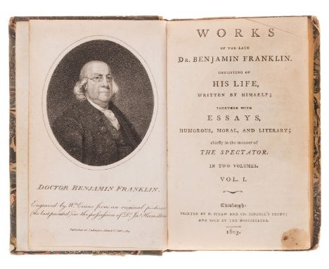 Franklin (Benjamin) Works, 2 vol., engraved portrait frontispiece, ink ownership inscription front endpapers, vol. 1 title to