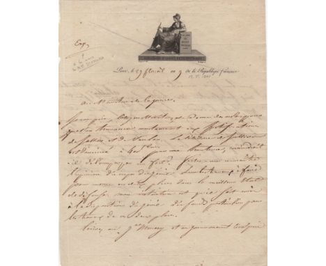 NAPOLEON I: (1769-1821) French Military and Political leader, Emperor of France 1804-14, 1815. L.S., Bonaparte, two pages, 4t