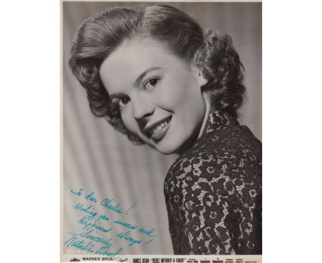 WOOD NATALIE: (1938-1981) American Actress. A good, early vintage signed and inscribed 7 x 9 photograph of the teenage Wood i