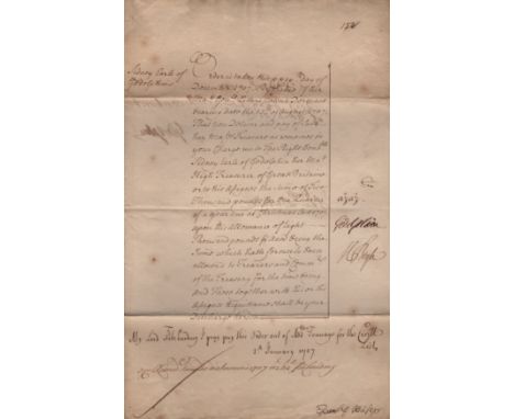 GODOLPHIN SIDNEY: (1645-1712) 1st Earl of Godolphin. British Politician who served as First Lord of the Treasury 1700-01 and 
