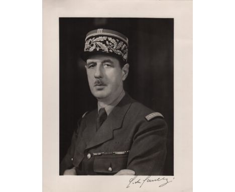 DE GAULLE CHARLES: (1890-1970) French General and Statesman who led the Free French Forces during World War II. President of 