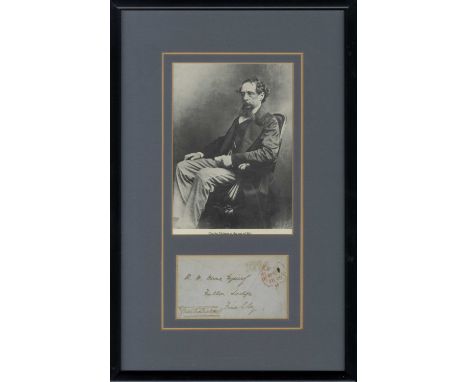 DICKENS CHARLES: (1812-1870) English Novelist. Autograph envelope signed (‘Charles Dickens’) addressed in his hand to R. H. H