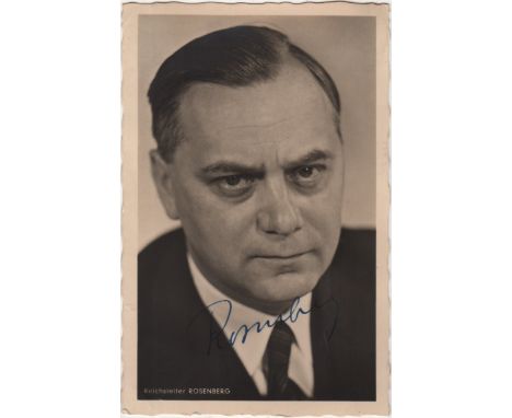 ROSENBERG ALFRED: (1893-1946) Nazi Leader of the Reich Ministry for the Occupied Eastern Territories, an early and intellectu