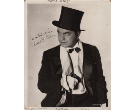 ROBINSON EDWARD G.: (1893-1973) American Actor, Academy Award winner. A good vintage signed 8 x 10 photograph of Robinson sta