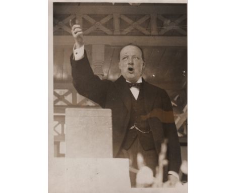 [CHURCHILL WINSTON S.]: (1874-1965) British Prime Minister 1940-45, 1951-55. Nobel Prize winner for Literature, 1953. A good 