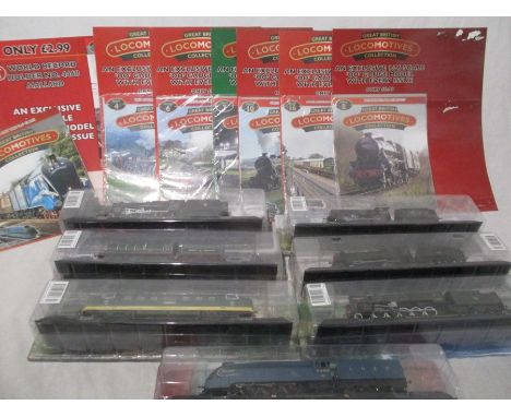 A selection of 1:76 scale models from the Great British Locomotive collection including Mallard, The Kings own Yorkshire Ligh