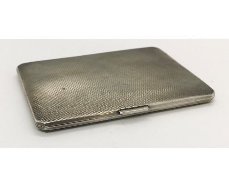 A heavy hallmarked silver cigarette case, weight 183.2g