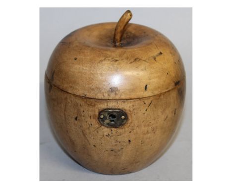A GOOD APPLE TEA CADDY.