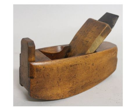 Beech compass plane with wood adjuster.
